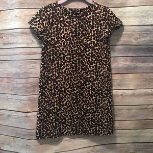Leopard print shift dress